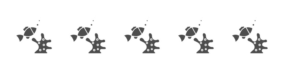 Sea Life icon outline ilustration vector symbol