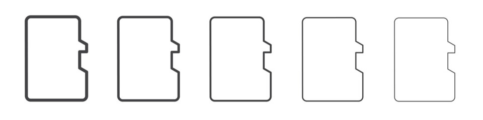 Sd card icon outline ilustration vector symbol