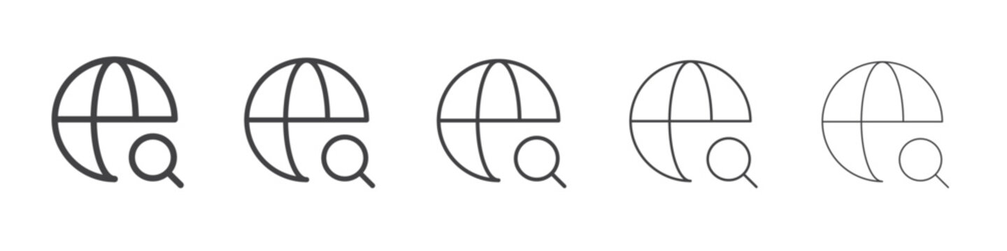 Search inernet icon outline ilustration vector symbol