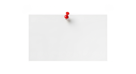 Blank Note Paper With Red Push Pin