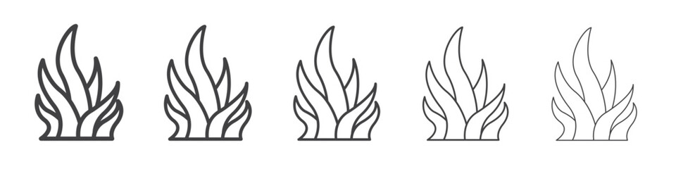 Seaweed icon outline ilustration vector symbol