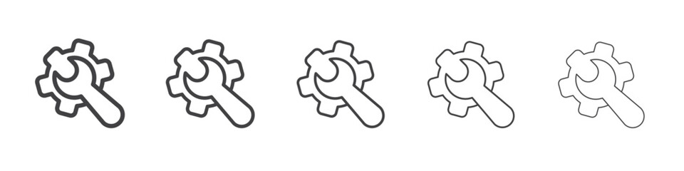 Service tool icon outline ilustration vector symbol