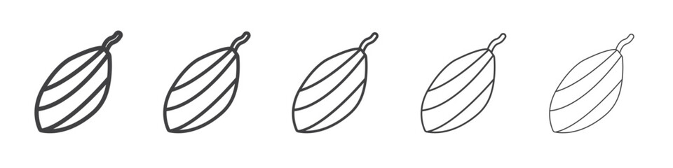 shallots icon outline ilustration vector symbol
