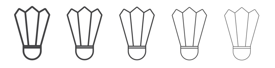 Shuttlecock Icon outline ilustration vector symbol