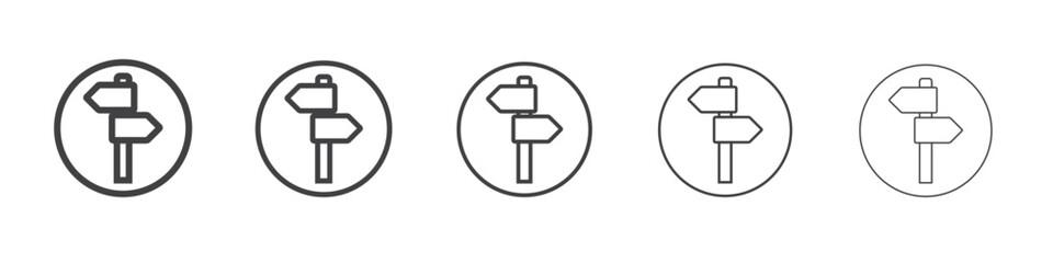 signpost icon outline ilustration vector symbol