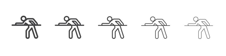 Snooker icon outline ilustration vector symbol