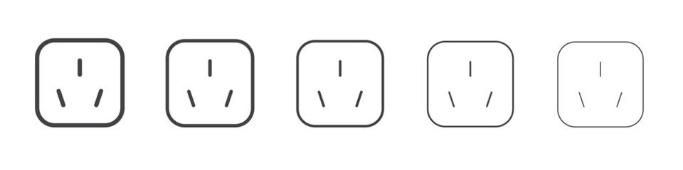 Socket icon outline ilustration vector symbol