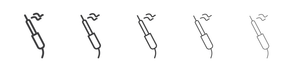 Soldering iron icon outline ilustration vector symbol
