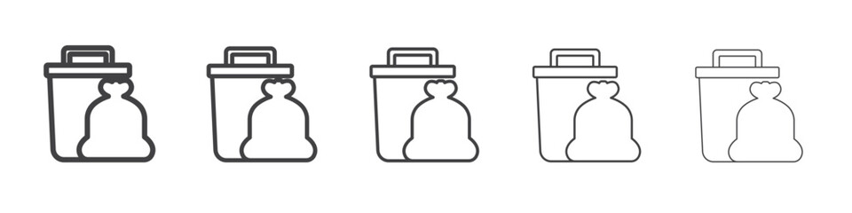 Solid waste icon outline ilustration vector symbol
