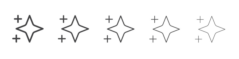 Sparkles icon outline ilustration vector symbol