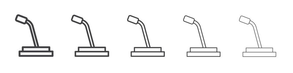 Speaker Microphone icon outline ilustration vector symbol