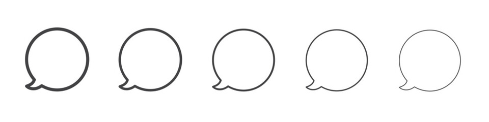 Speech bubble icon outline ilustration vector symbol