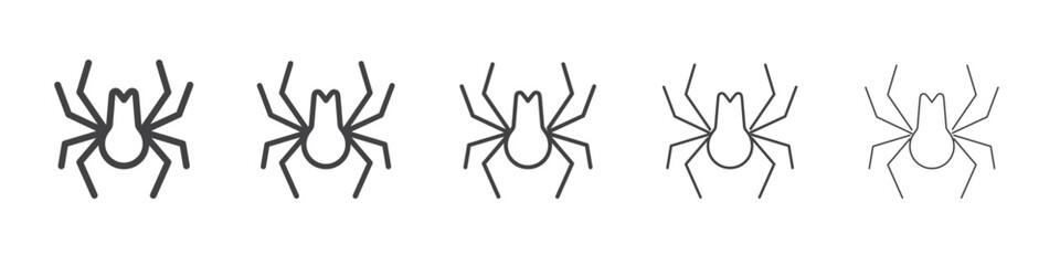Spider icon outline ilustration vector symbol