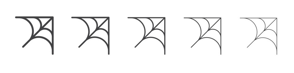 Spider web icon outline ilustration vector symbol