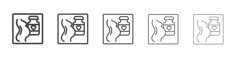 Supplements for pregnant women icon outline ilustration vector symbol