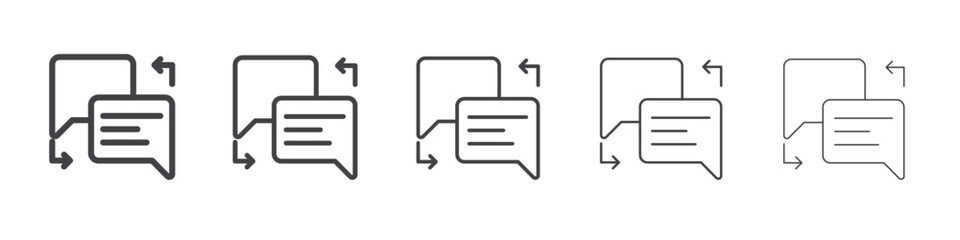 Switch chat icon outline ilustration vector symbol