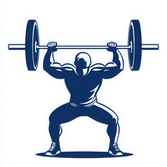 Naklejka premium Strongman Lifting Barbell Weight in Bold Design Representing Power and Strength for Fitness and Sports Lifestyle Concepts
