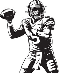 Quarterback Throwing Pass Silhouette

Touchdown Celebration Vector Design

Football Player in Action Silhouette

Helmet and Ball American Football Art

Team Huddle on Field Silhouette Scene