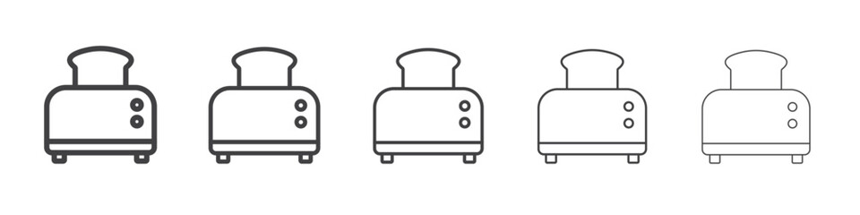 toaster icon outline ilustration vector symbol