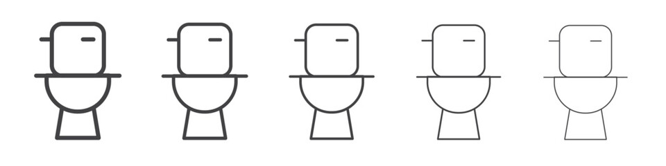 toilet icon outline ilustration vector symbol