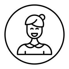 Smiling Women Vector Icons