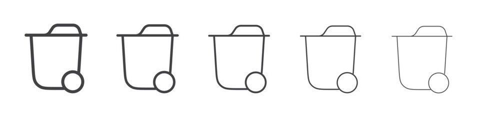 Trash icon outline ilustration vector symbol