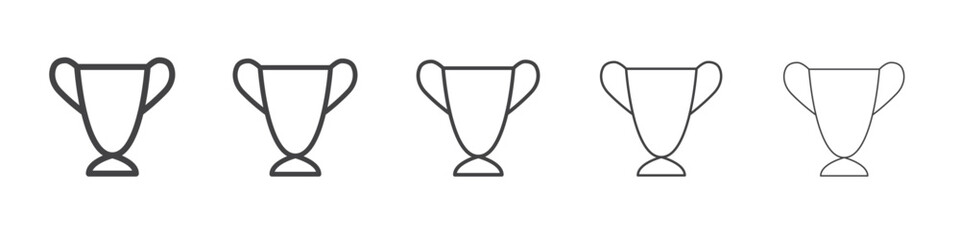 Trophy icon outline ilustration vector symbol