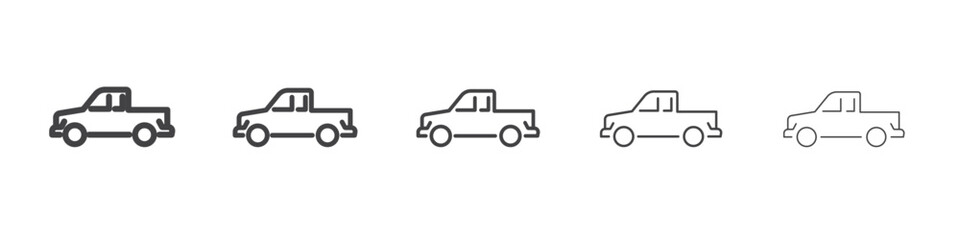 Truck icon outline ilustration vector symbol