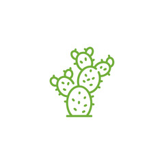 Cactus icon logo flat vector design