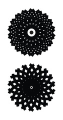 Set of  flower mandala vector design. 