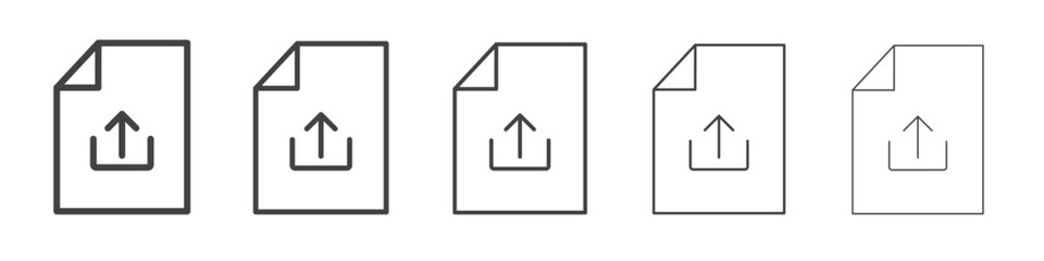 Upload file icon outline ilustration vector symbol