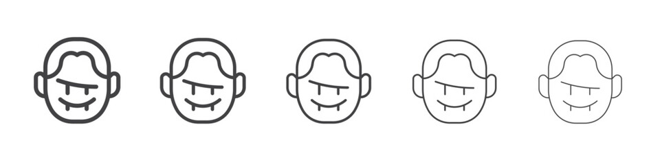 Vampire icon outline ilustration vector symbol