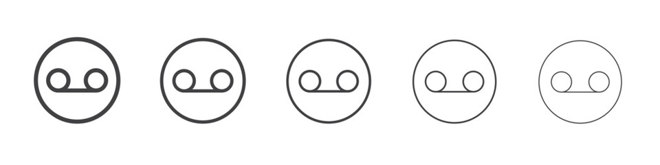 Voicemail icon outline ilustration vector symbol