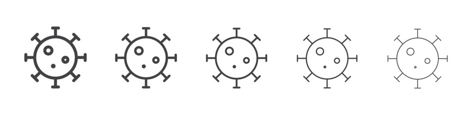 Virus icon outline ilustration vector symbol