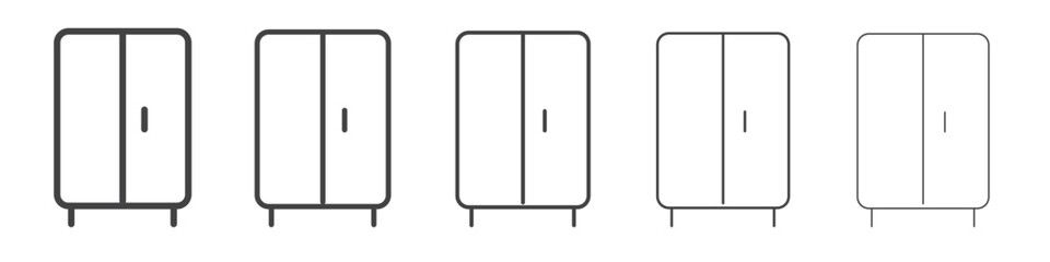 Wardrobe icon outline ilustration vector symbol