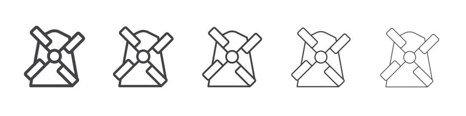 Windmill icon outline ilustration vector symbol