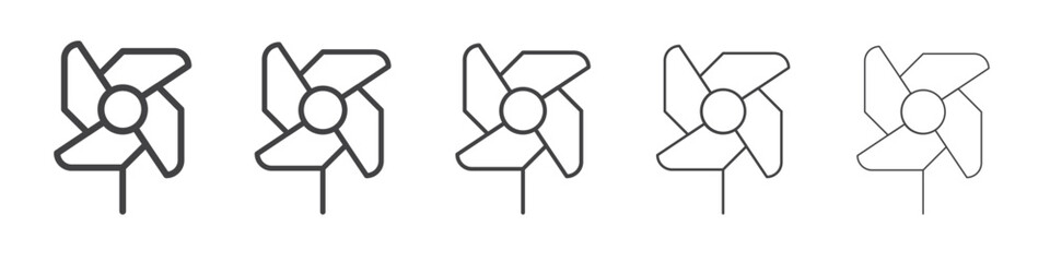 Wind mill icon outline ilustration vector symbol