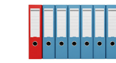 Red And Blue Office Ring Binders