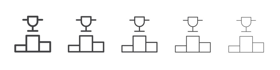 Winner trophy icon outline ilustration vector symbol