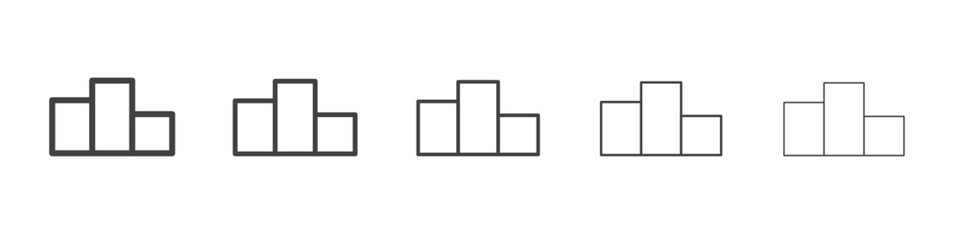 winner podium icon outline ilustration vector symbol
