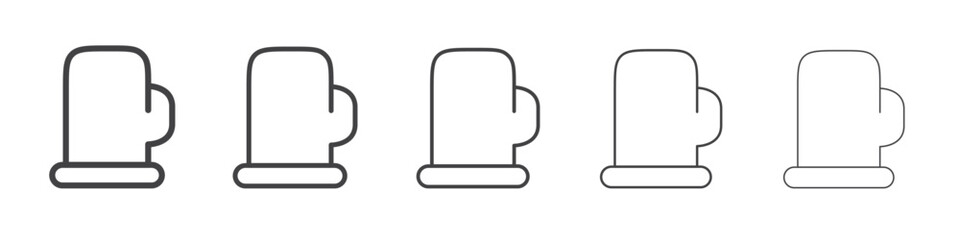 Winter glove icon outline ilustration vector symbol