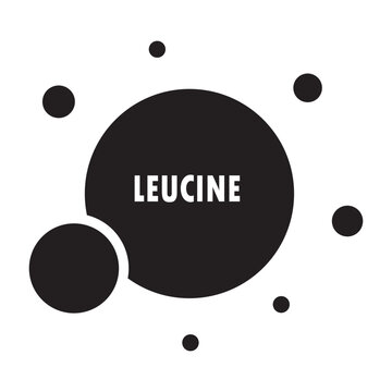 leucine amino acid glyph icon