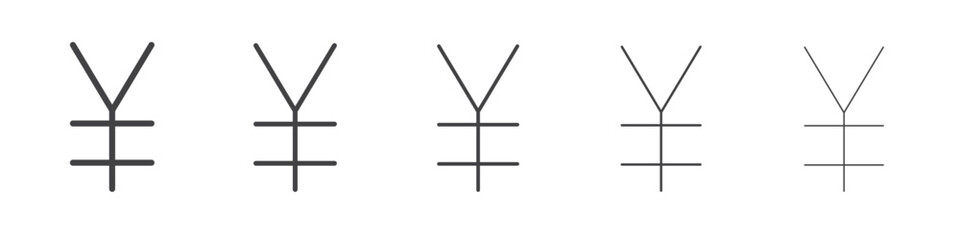 Yen icon outline ilustration vector symbol