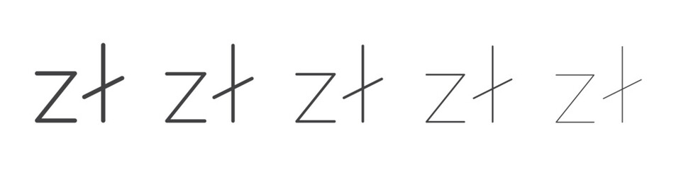 Zloty icon outline ilustration vector symbol