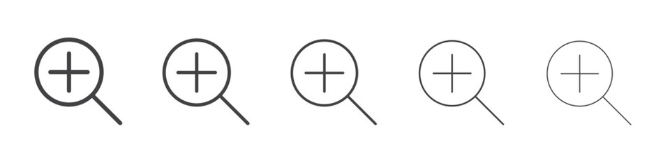 Zoom in outline ilustration vector symbol
