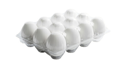 White Eggs In Plastic Carton