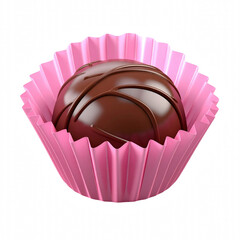 Chocolate covered in shiny pink foil wrapping perfect for gifts and celebrations showcasing sweet delights for any occasion isolate on transparent background PNG