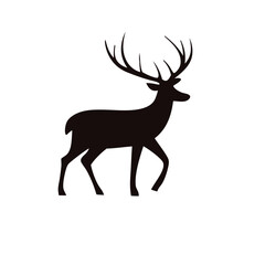 Obraz premium deer silhouette vector