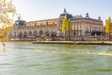 Orsay museum (Musee d’Orsay) along Seine river in Paris, France