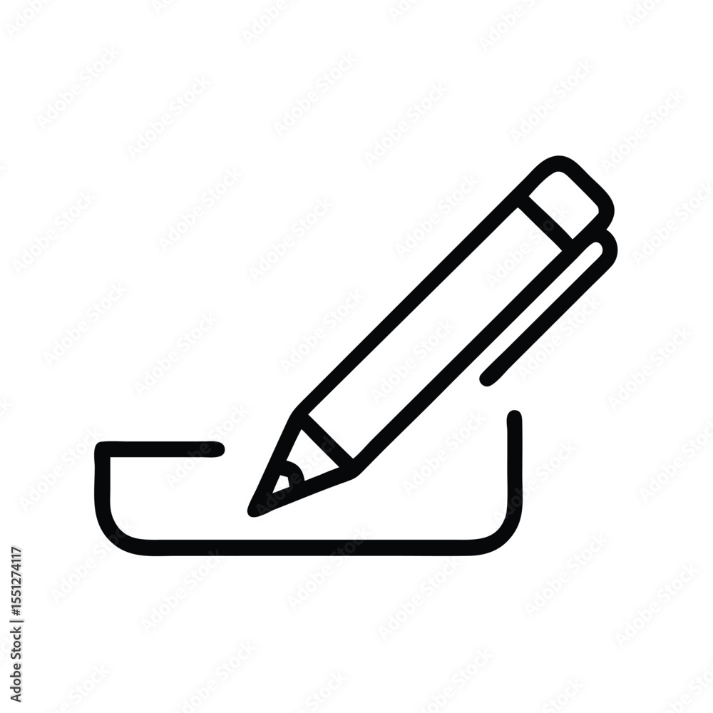Fototapete pencil writing icon vector illustration for edit sign up form and drawing design element symbol 96
